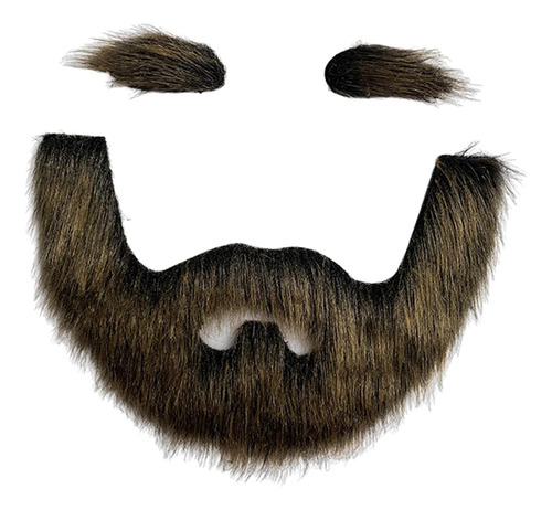 Conjunto De Sobrancelha Falsa E Barba, Bigode Ouro Preto