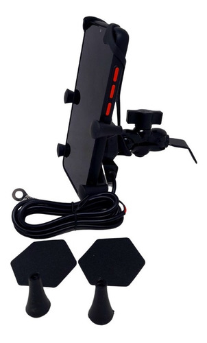 Soporte Para Celular Universal Con Cargador Usb Para Moto