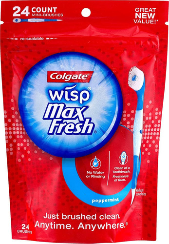 Colgate Wisp Mini Cepillo Portátil Max Fresh Trdoja, Menta,