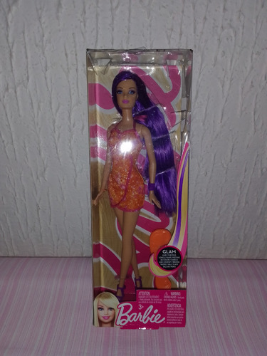 Barbie Hairtastic Mechas De Color (morado) 