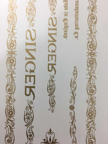 Decalques Especiais Singer Para Restauração Profissional