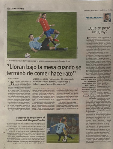 Fútbol La Copa América 2015, Nota Diario Chileno, Cr06 (Usado)