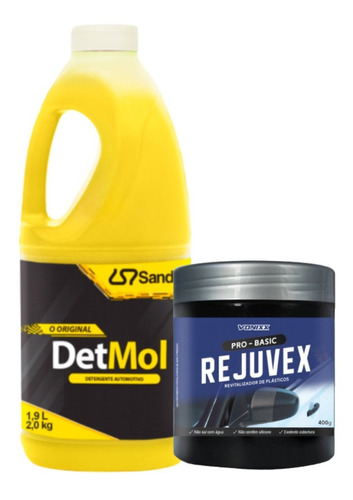 Shampoo Limpeza Pesada Det Mol Sandet 1,9l + Rejuvex Vonixx