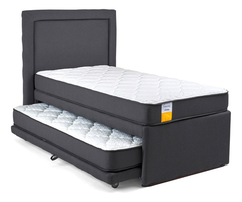 Cama Nido + Respaldo 90x190cm Color Gris