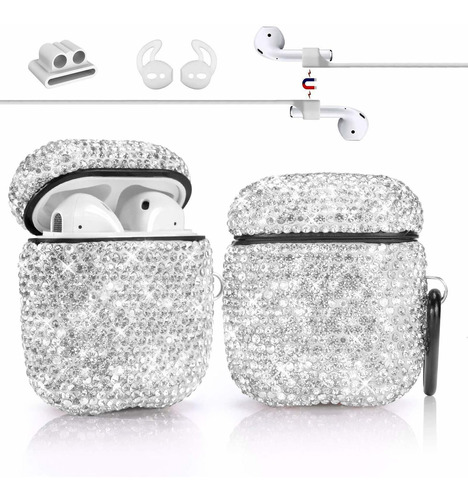 Newseego Compatible Con Funda AirPods 1 Y 2, Llavero, Correa