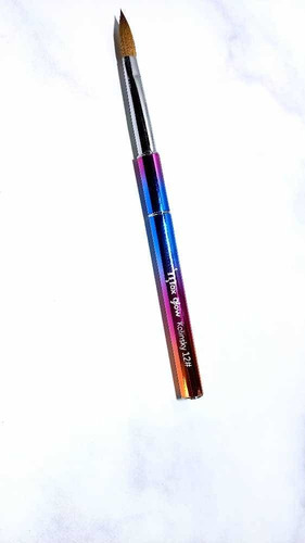 Imagen 2 de 2 de Pincel Kolinsky Acrílico Uñas Maxglow Cerdas Naturales Orig