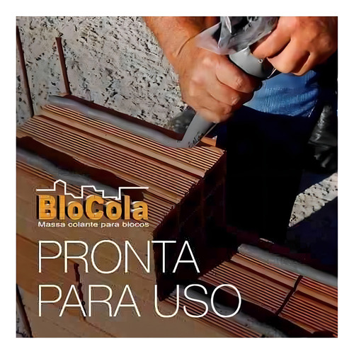 Massa Polimerica Cimento Pronto Bisnaga 3kg Tijolo E Bloco
