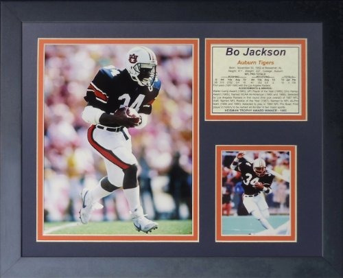 Cuadro Bo Jackson Auburn, 11x14'', Legends Never Die.