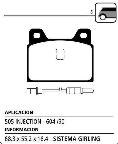 Juego Pastillas De Freno Traseras Litton 505 Injection/604