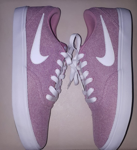 Tênis Nike Sb Check Solar Cvs P Feminino Rosa E Branco(tam40