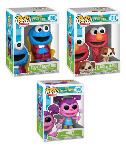 Come Galletas, Elmo Y Abby Funko Pop! Vinyl Figure 3-pack