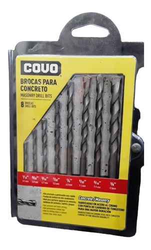 Juego De Mechas Para Concreto Marca Covo 8 Pzas