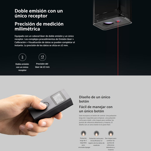Xiaomi Medidor Láser Inteligente Recargable / Alta Precisión