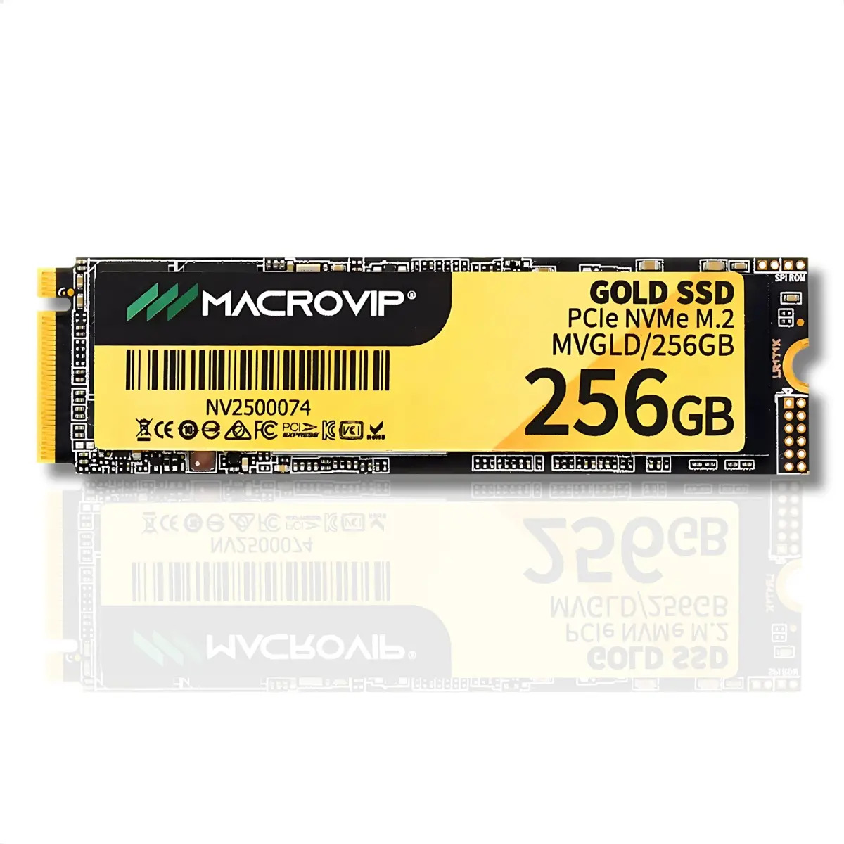 SSD NVMe M.2 256GB Macrovip Gold para PC e Notebook Interno