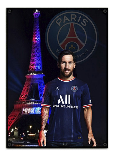 #730 - Cuadro 30 X 40 - Lionel Messi Paris Psg Argentina 