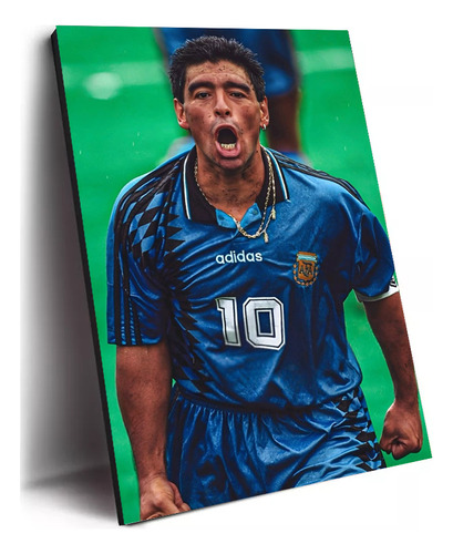 Cuadro Maradona Mundial 94 40x28 Futbol Seleccion Negro