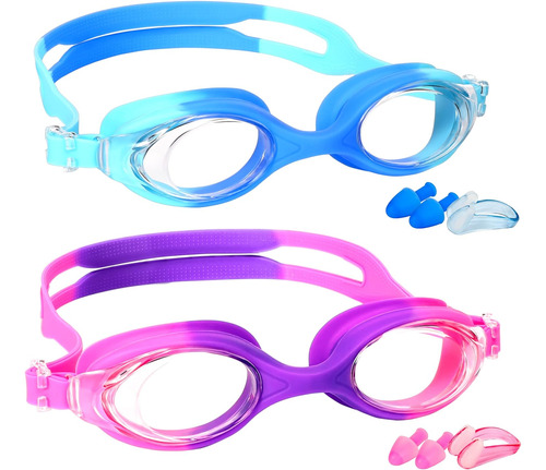 Kids Swim Goggles  2 Pack Swimming Goggles Anti Fog No ...