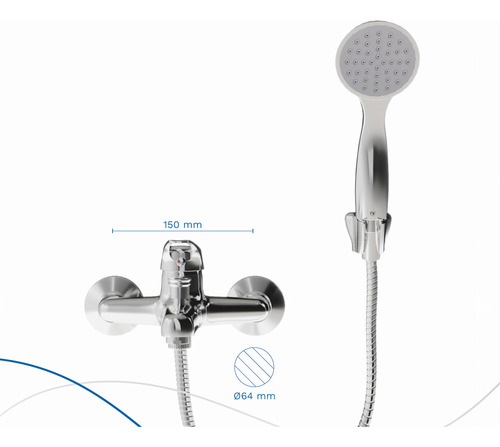 Grifería Para Ducha Con Transferencia Exterior Vasser Kassia 11A/1062
