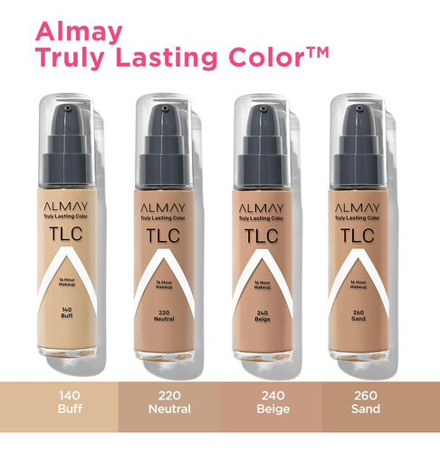 Base De Maquillaje Almay Truly Lasting Color Tono Buff 30ml
