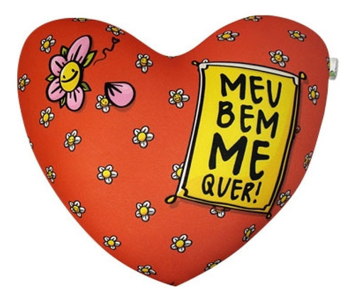 Almofada Coração Meu Bem Me Quer Presente Para Namorada