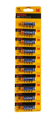 Pilas Baterias Aaa Kodak Alcalinas Blister 10 Unidades