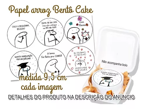 Papel de arroz CORTADO para Bento cake, Mini Bolo, Bolo Marmita com 6  unidades de 9cm - Flork Meme