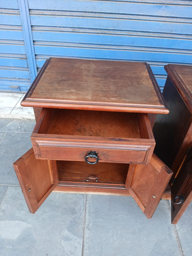 Cama De Casal + Par De Mesinhas De Cabeceira Marrom (Usado)
