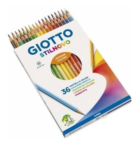 Imagen 2 de 6 de Lapices De Color Giotto X36 Stilnovo Casa Dorita