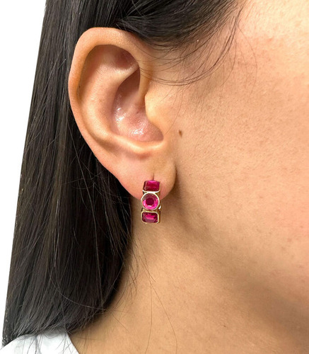 Aretes Dama Guess Eternal Love Color Oro Rosado Color Rosa