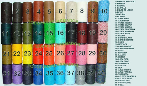 20 Rollos Hilo Encerado De Calidad Premium X 70 Metros