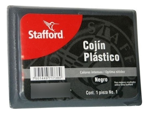 Cojin Para Sellos Azor No. 1 Con Tinta Negra Stafford