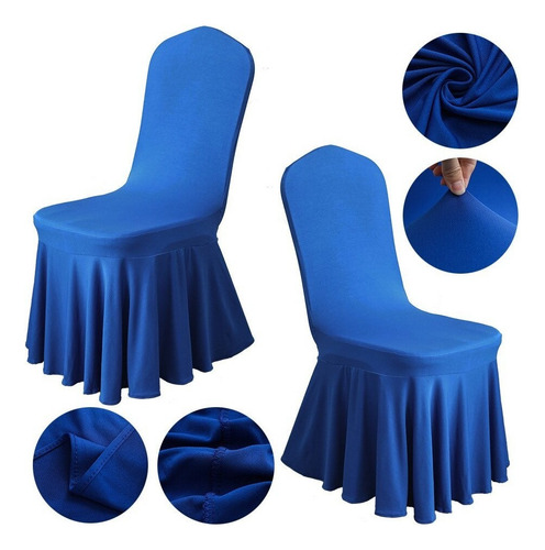 * Funda For Silla De Boda De Spandex Con Falda Plisada, 24