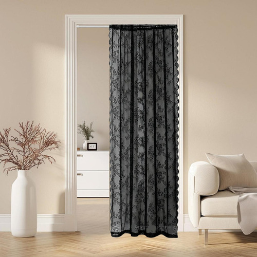 Cortina De Encaje Para Ventana, Panel De Cortina Estilo D