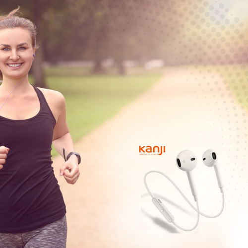 Imagen 4 de 9 de Auriculares Kanji Bluetooth Deportivos Con Micrófono