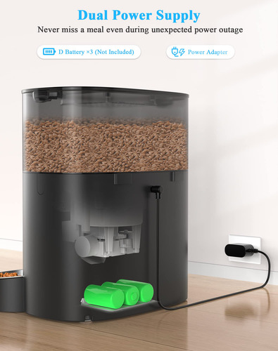 Comedero Automático Para Gatos Honeyguaridan, 6 Litros, Para