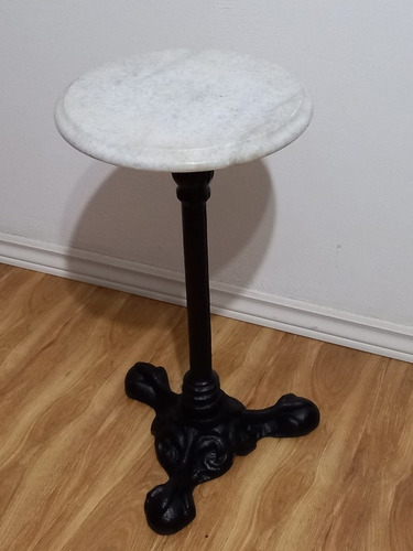 Mesa Auxiliar Fundicion De Hierro Y Marmol