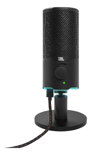 Microfone Jbl Quantum Stream Condensador Duplo Com Fio E Led