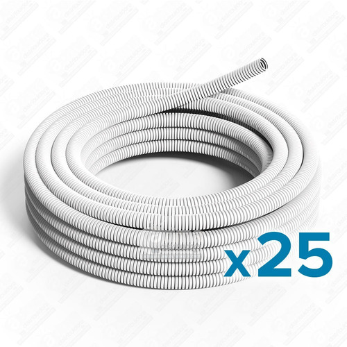 Caño Corrugado Blanco 1 Pulgada Genrod X 25mts Iram