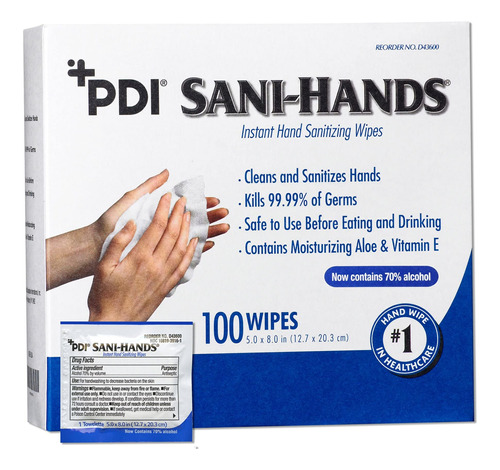 Desinfectante Sani-hands Para Manos, 100 Paquetes Por Caja.