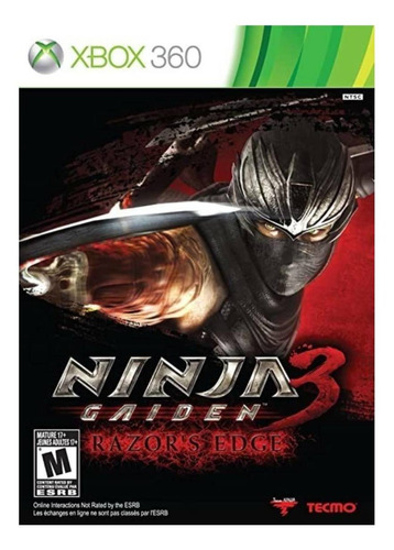 Ninja Gaiden 3: Razor's Edge  Standard Edition Koei Tecmo Games Xbox 360 Físico