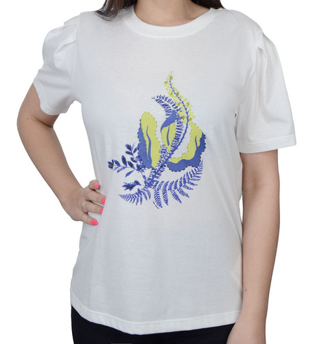 Camiseta Feminina Lado Avesso Leveza Lima Off White - L11941