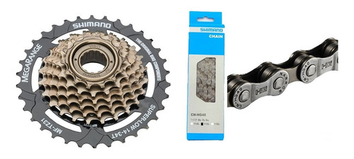 Pacha 7 Vel Shimano Megarange 14-34 Y Cadenilla Shimano Hg40