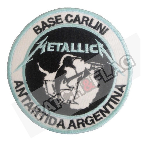 Parche Bordado Metallica Antártida Argentina Base Carlini
