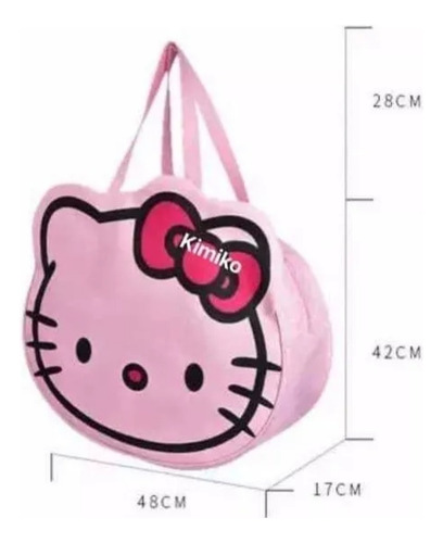 Maxi Bolsa Grande Estilo Hello Kitty Playa Escuela Gimnasio