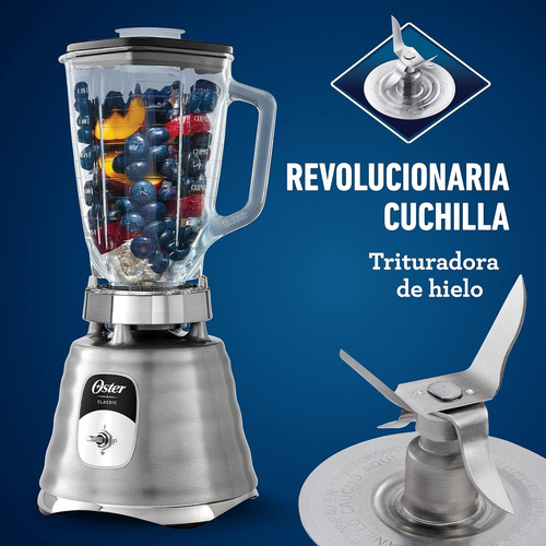 Combo Oster 5 Elementos De Lux 2213717 Acero Y Tritura Hielo
