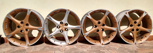 Rodas Scorro S-171 15x6 Com Calotas (jogo Com 4 Rodas) Dourado (Usado)