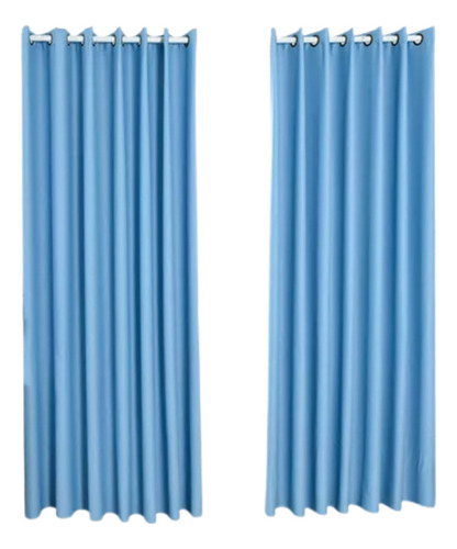 2 Pzas De 2 Cortinas Blackout Cn Aislamiento Térmico Color A