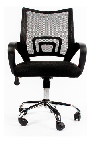 Silla de escritorio Urban Design YZ01B ergonómica  negra con tapizado de cuero sintético