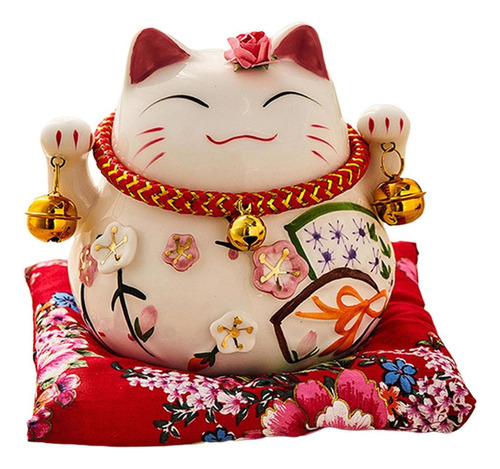 Q Chino Buena Suerte Gato Hucha Feng Shui Kawaii Estatuilla