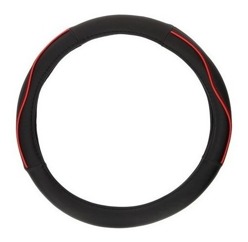 Imagen 1 de 2 de Cubrevolante Universal Color Negro/rojo Diametro 38